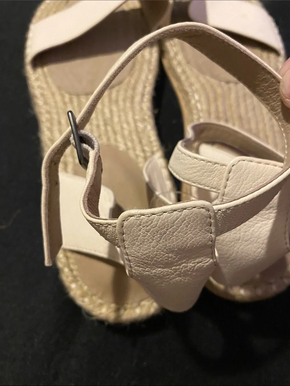 EILEEN FISHER MIKE TUMBLED LEATHER ESPADRILLE SANDLE SIZE 11  ANKLE STRAP NWOT